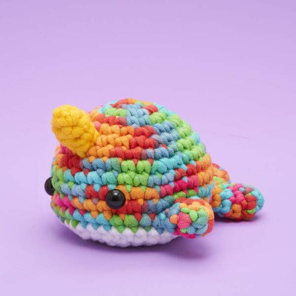 Bj酶rn the Narwhal Rainbow Crochet Kit